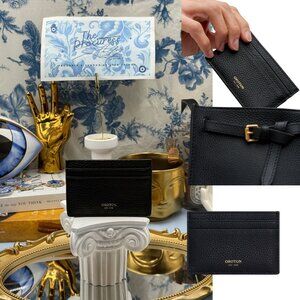 🆕 OROTON 🧿 NWOT Margot Card Sleeve, Black Leather Cardholder